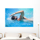 Young Man Swimming Front Wall Decal