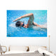 Young Man Swimming Front Wall Decal
