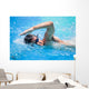 Young Man Swimming Front Wall Decal
