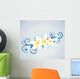 Stylized Flowers Illustration Wall Decal