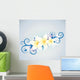 Stylized Flowers Illustration Wall Decal