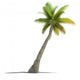 Palm Tree Rendering Wall Decal