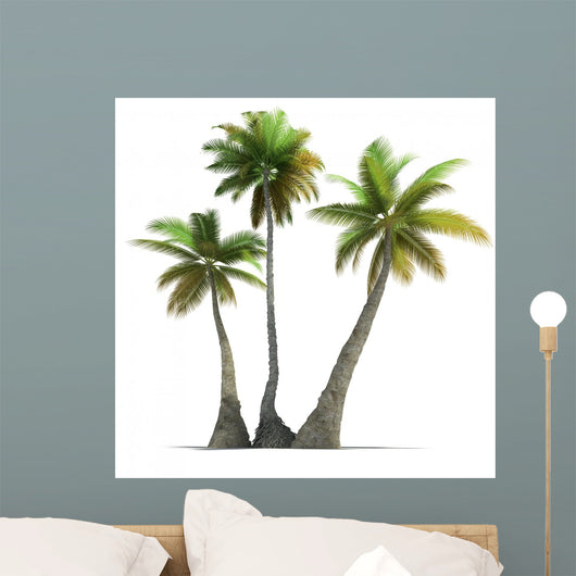 Palm Tree Trio Rendering Wall Decal