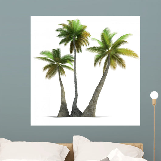 Palm Tree Trio Rendering Wall Decal