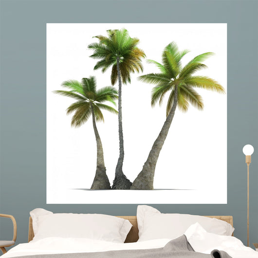 Palm Tree Trio Rendering Wall Decal