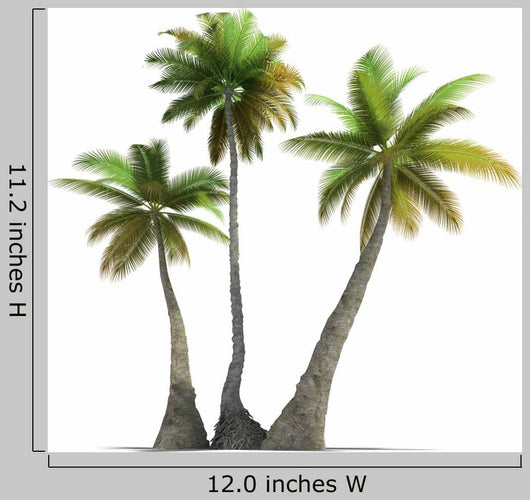 Palm Tree Trio Rendering Wall Decal