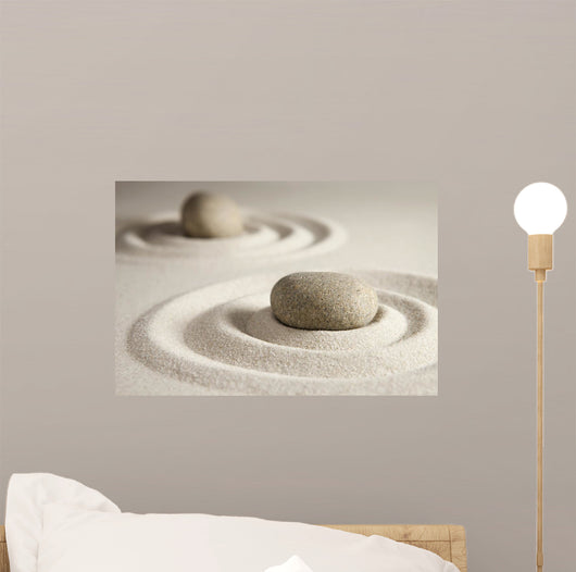 Zen Stones in Sand Circles Wall Decal
