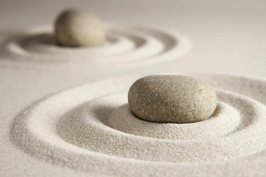 Zen Stones in Sand Circles Wall Decal