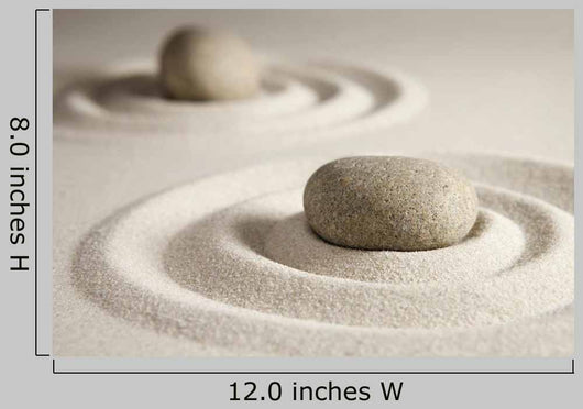 Zen Stones in Sand Circles Wall Decal