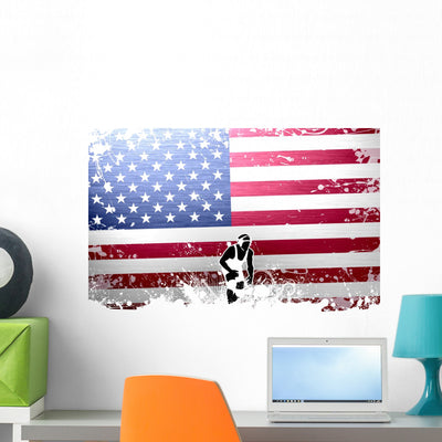 Wrestling Wall Decal shown on a wall
