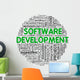 Software Development Word Cloud Wall Decal
