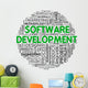 Software Development Word Cloud Wall Decal
