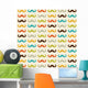 Seamless Pattern with Mustache Wall Decal