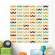 Seamless Pattern with Mustache Wall Decal
