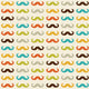 Seamless Pattern with Mustache Wall Decal