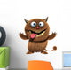 Brown Furry Alien Wall Decal