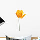 Single Orange Poppy White Wall Decal