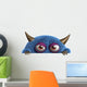 Blue Furry Alien Wall Decal