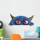 Blue Furry Alien Wall Decal