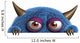 Blue Furry Alien Wall Decal