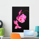 Beautiful Blooming Orchid Black Wall Decal