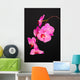 Beautiful Blooming Orchid Black Wall Decal