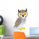 Cartoon Horned Owl Wall Decal