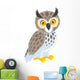 Cartoon Horned Owl Wall Decal