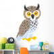 Cartoon Horned Owl Wall Decal