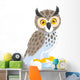 Cartoon Horned Owl Wall Decal
