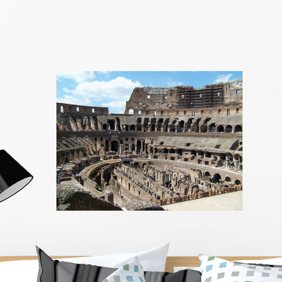 Gladiator Wall Decal shown on a wall