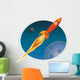 Spaceship Flying through Space Wall Decal