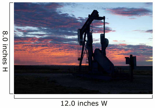 Oil Well Sunrise Wall Decal