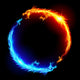 Blue and Red Fire Wall Decal
