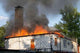 Flaming House Wall Decal