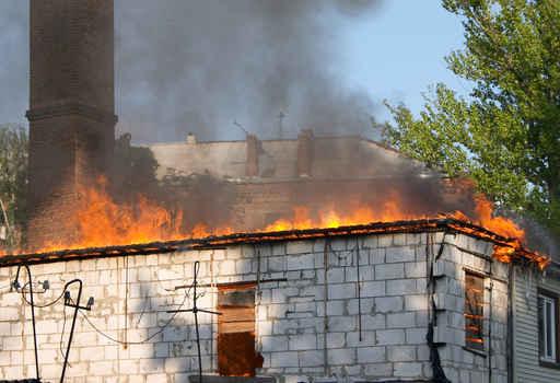 Building Fire Wall Decal