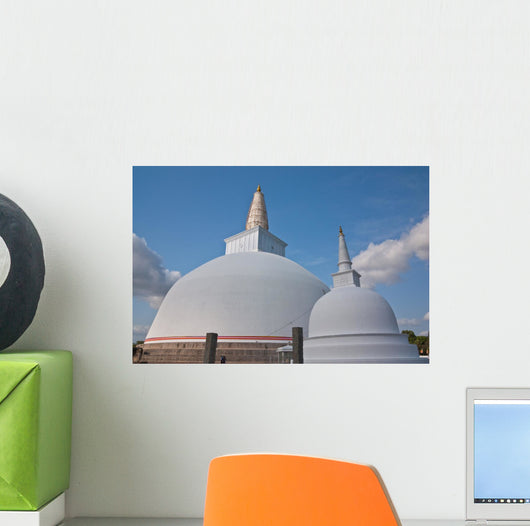 Huge White Stupa Mirisavatiya Wall Decal