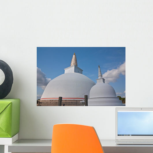 Huge White Stupa Mirisavatiya Wall Decal