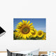 Trio Sunflowers and Bee Wall Decal