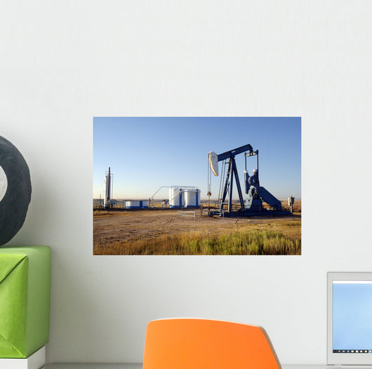 Oil Well and Storage Wall Decal