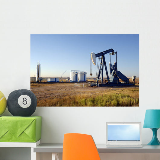 Oil Well and Storage Wall Decal
