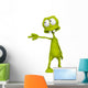 Alien Cartoon Pointing Wall Decal