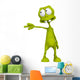 Alien Cartoon Pointing Wall Decal