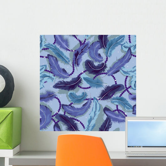 Decorative Seamless with Blue Wall Decal