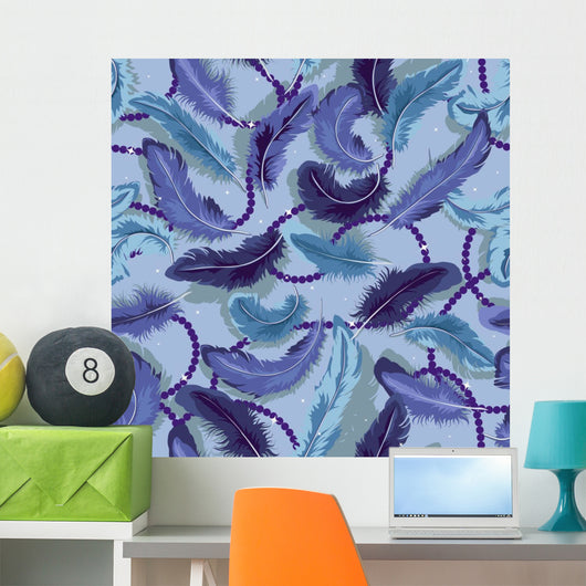 Decorative Seamless with Blue Wall Decal