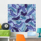 Decorative Seamless with Blue Wall Decal
