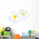 White Frangipani Flower Wall Decal