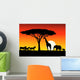 Safari Animals Silhouettes Wall Decal
