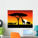 Safari Animals Silhouettes Wall Decal