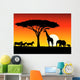 Safari Animals Silhouettes Wall Decal